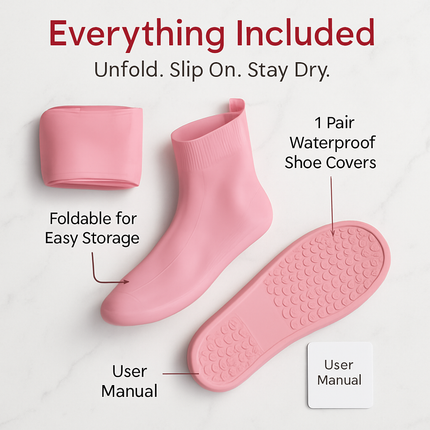 Waterproof Shoe Covers for Rain - Non-Slip Protectors