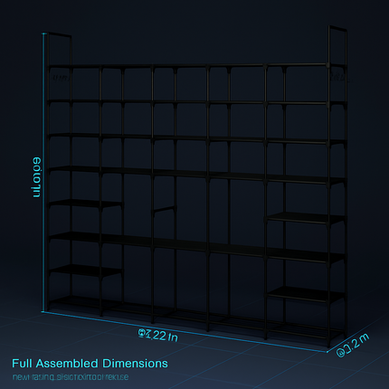 8-Tier 4-Row Metal Shoe Rack with Hooks, Durable
