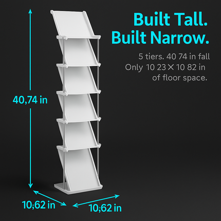 Narrow Vertical Shoe Rack 5 Tier Organizer
