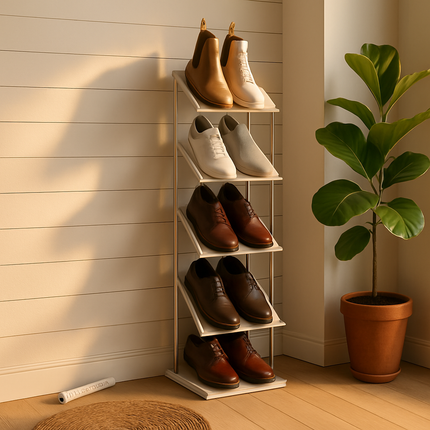 Narrow Vertical Shoe Rack 5 Tier Organizer
