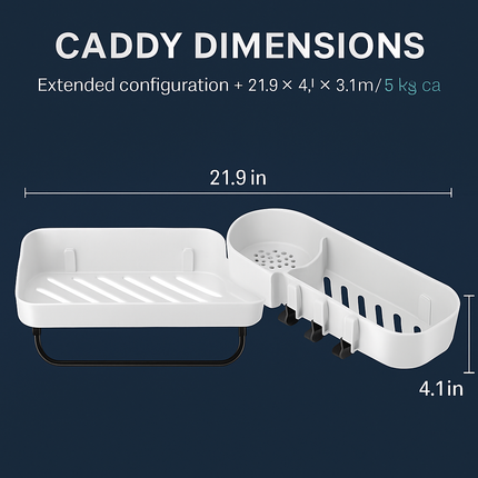 Rotatable Corner Caddy Shelf for Bathroom & Kitchen