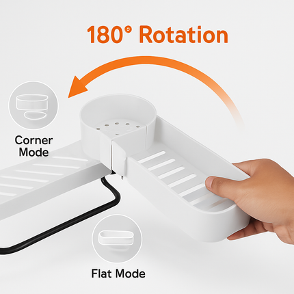 Rotatable Corner Caddy Shelf for Bathroom & Kitchen
