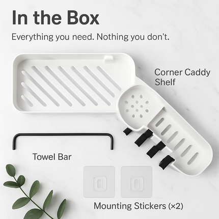 Rotatable Corner Caddy Shelf for Bathroom & Kitchen