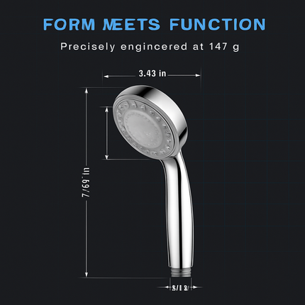 Shower Head Handheld LED Color-Changing Hydropower