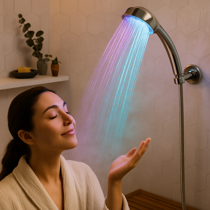 Shower Head Handheld LED Color-Changing Hydropower