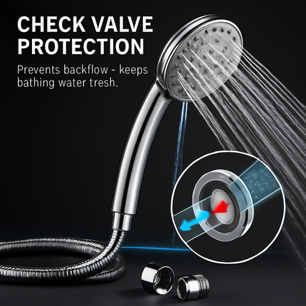 Handheld Shower Head with 5 Adjustable Spray Modes
