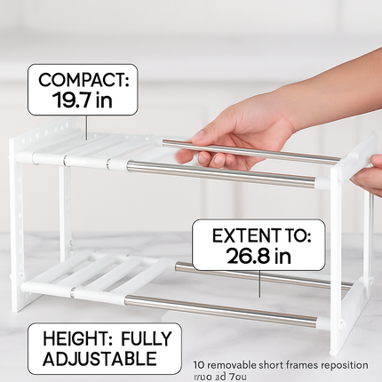 2-Tier Under Sink Organizer with Extendable Shelves