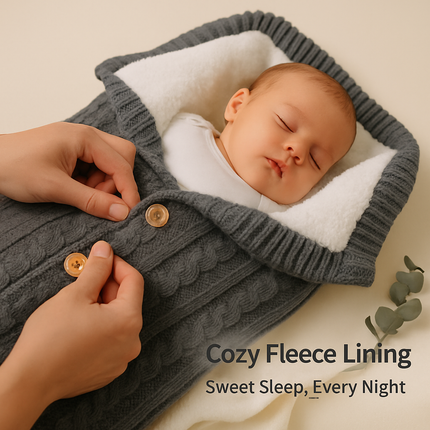 Baby Knit Swaddle Blanket for Newborns - Cozy Fleece Wraps