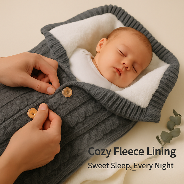 Baby Knit Swaddle Blanket for Newborns - Cozy Fleece Wraps