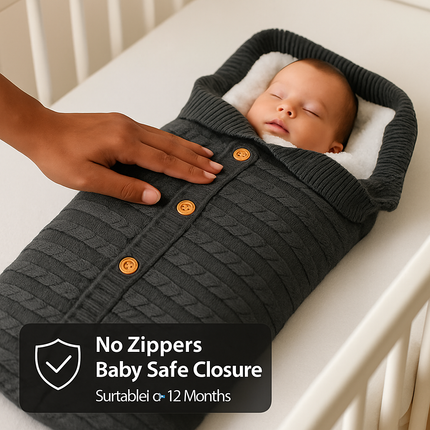 Baby Knit Swaddle Blanket for Newborns - Cozy Fleece Wraps