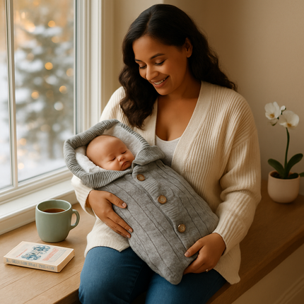 Baby Knit Swaddle Blanket for Newborns - Cozy Fleece Wraps