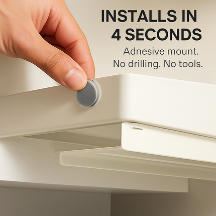 Pull Out Cabinet Organizer: Stick-On Drawer, Carbon Steel