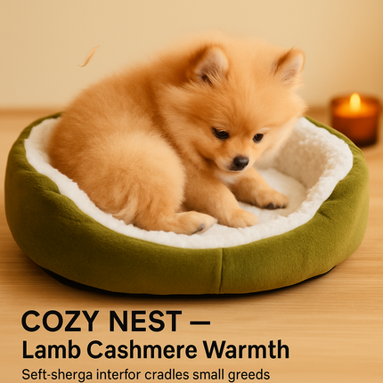 Pet Dog Bed: Soft Fleece Nest for Small Dogs