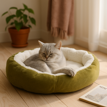 Pet Dog Bed: Soft Fleece Nest for Small Dogs
