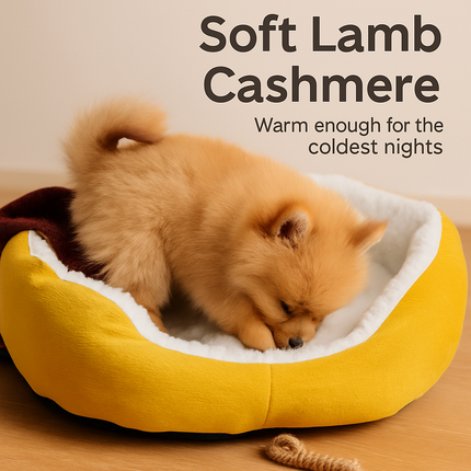 Pet Dog Bed: Soft Fleece Nest for Small Dogs