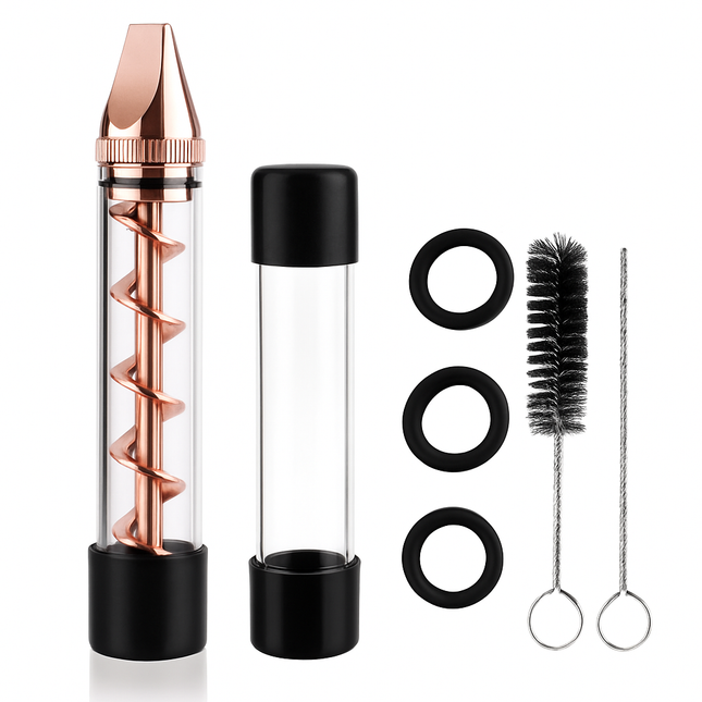 Glass Blunt Pipe Twisty Grinder Kit for Home Use