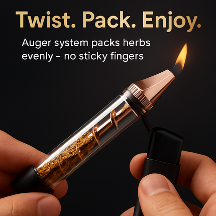 Glass Blunt Pipe Twisty Grinder Kit for Home Use