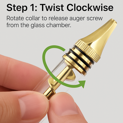 Glass Blunt Pipe Twisty Grinder Kit for Home Use