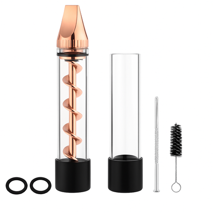 Glass Blunt Pipe Twisty Grinder Kit for Home Use