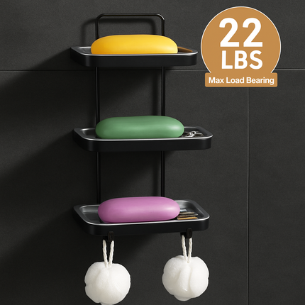 Soap Dish Holder With Clear Tray - Wall Mounted