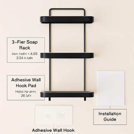 Soap Dish Holder With Clear Tray - Wall Mounted