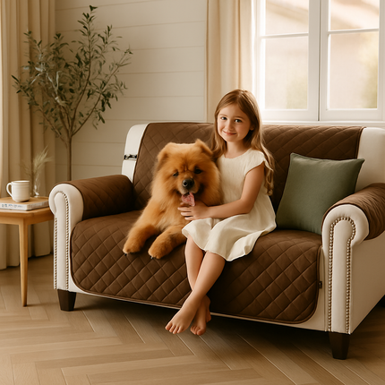 Reversible Sofa Cover for Chair, Loveseat, Sofa