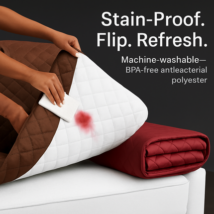 Reversible Sofa Cover for Chair, Loveseat, Sofa