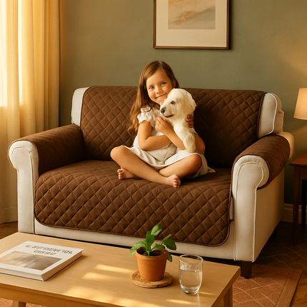 Reversible Sofa Cover for Chair, Loveseat, Sofa