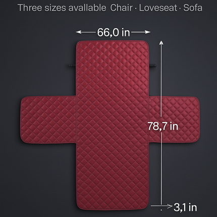 Reversible Sofa Cover for Chair, Loveseat, Sofa