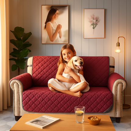 Reversible Sofa Cover for Chair, Loveseat, Sofa