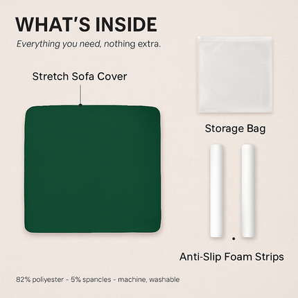 Printed Stretch Sofa Cover for 1-Seater - Slim Fit