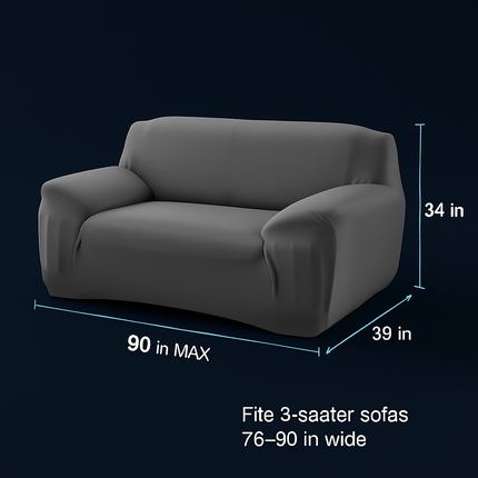 Printed Stretch Sofa Cover for 1-Seater - Slim Fit