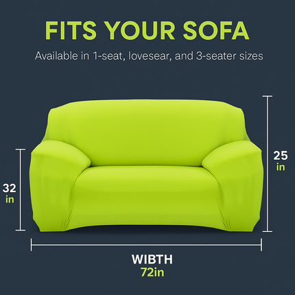 Printed Stretch Sofa Cover for 1-Seater - Slim Fit