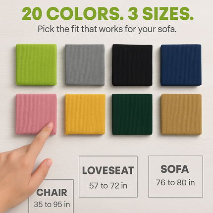 Printed Stretch Sofa Cover for 1-Seater - Slim Fit