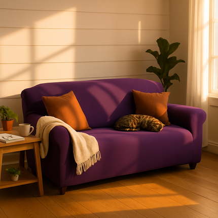 Printed Stretch Sofa Cover for 1-Seater - Slim Fit