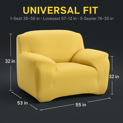 Printed Stretch Sofa Cover for 1-Seater - Slim Fit