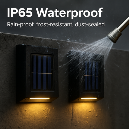 Solar Deck Lights Outdoor 2LED Beads Waterproof Fence Lamps