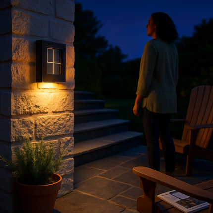 Solar Deck Lights Outdoor 2LED Beads Waterproof Fence Lamps