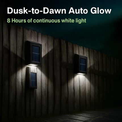 Solar Deck Lights Outdoor 2LED Beads Waterproof Fence Lamps