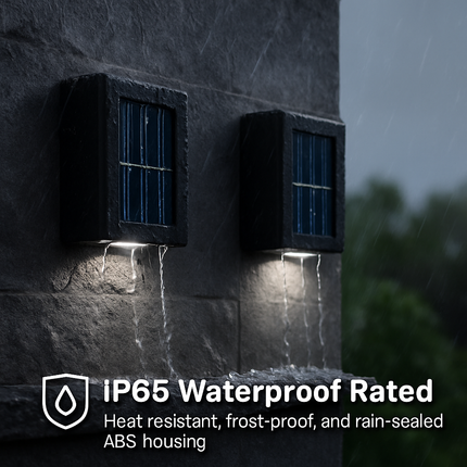 Solar Deck Lights Outdoor 2LED Beads Waterproof Fence Lamps