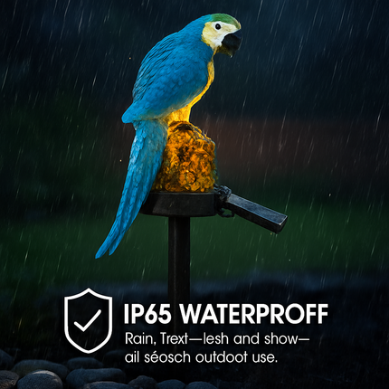 Parrot Garden Light Solar Powered LED Lamp Outdoors