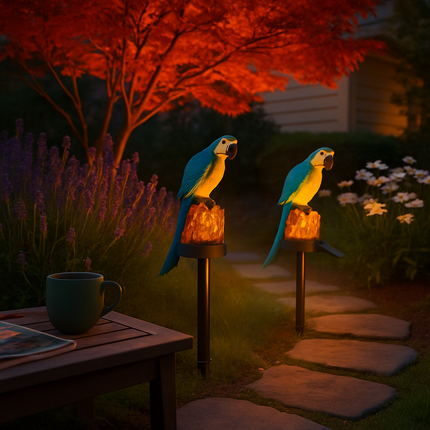 Parrot Garden Light Solar Powered LED Lamp Outdoors
