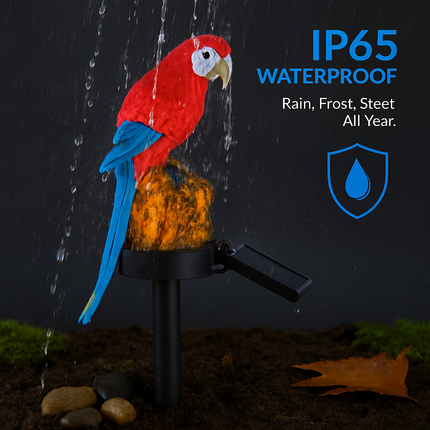 Parrot Garden Light Solar Powered LED Lamp Outdoors