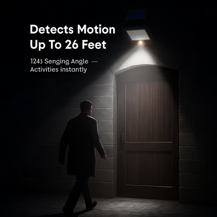 Solar Powered Motion Sensor Wall Light for Outdoor Use