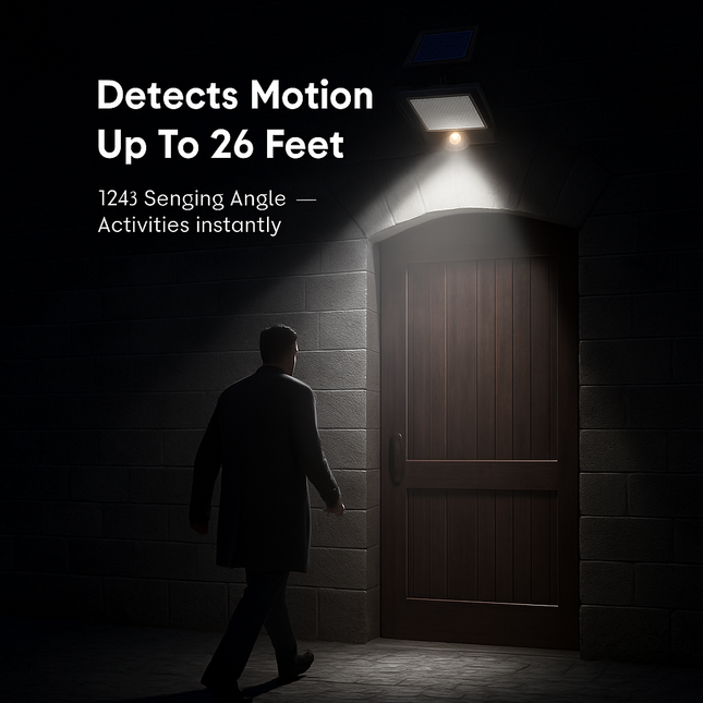 Solar Powered Motion Sensor Wall Light for Outdoor Use