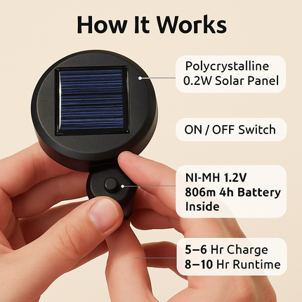 Solar Powered Rose Lights - Water-Resistant Pathway