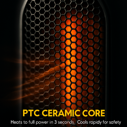 Portable Ceramic Space Heater with Oscillation