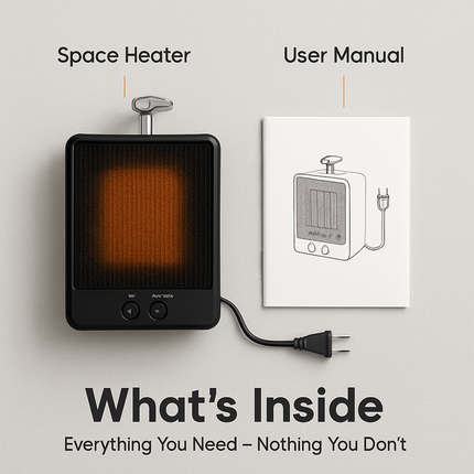 Portable Electric Space Heater with Tip-Over Protection