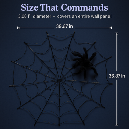 Spider Web Light with Hairy Spider - 3.28ft Decor
