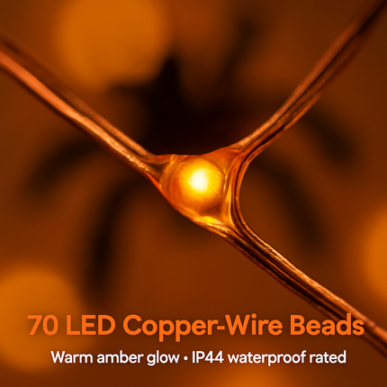 Spider Web Light with Hairy Spider - 3.28ft Decor